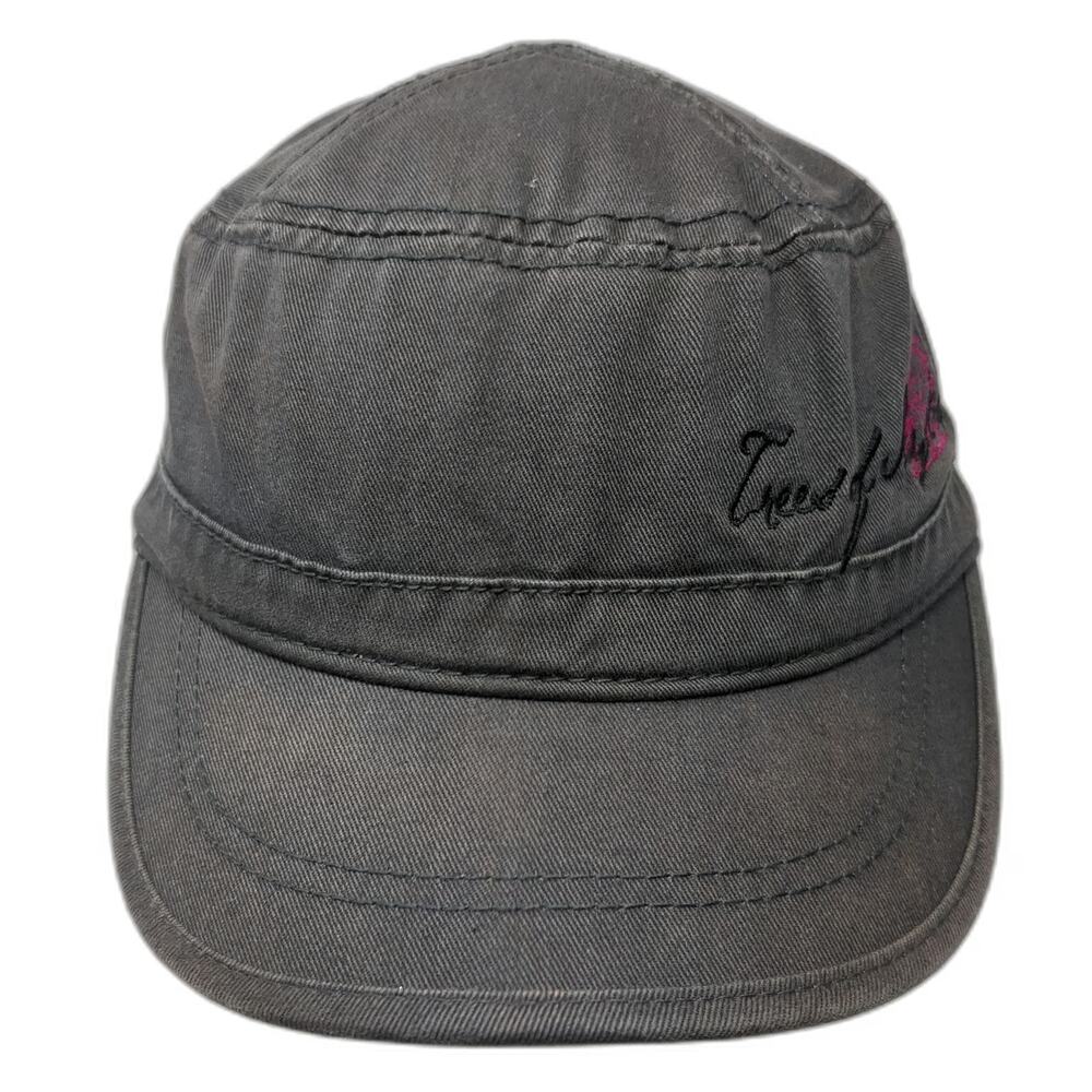Mountain Army Cap Gray One Size Trees of Mystery Cotton Strapback Klamath Hat